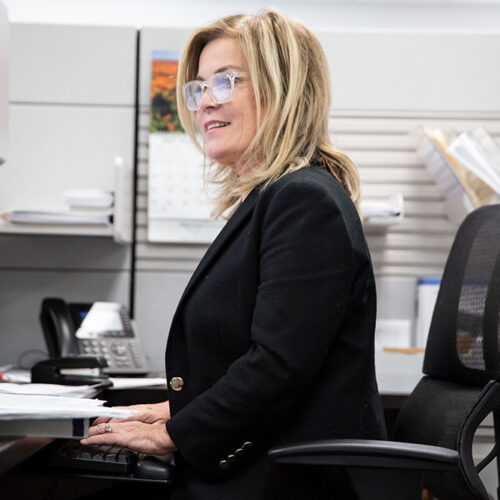 Woman at her desk