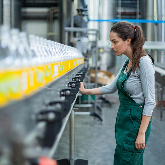 Woman in factory Woman in factory